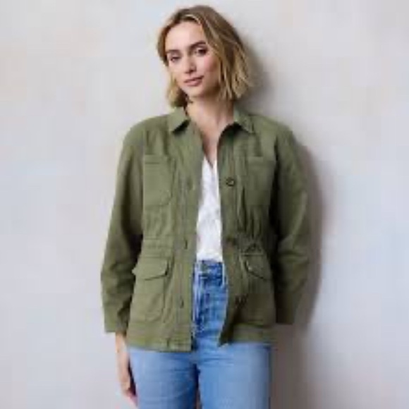 LC Lauren Conrad Jackets & Blazers - Lauren Conrad Cinched Waist Olive Green Women's Jacket